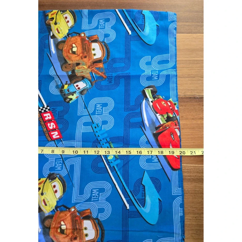Disney Pixar Cars Lightning McQueen Mater Blue Standard Pillowcase Team 95 RSN